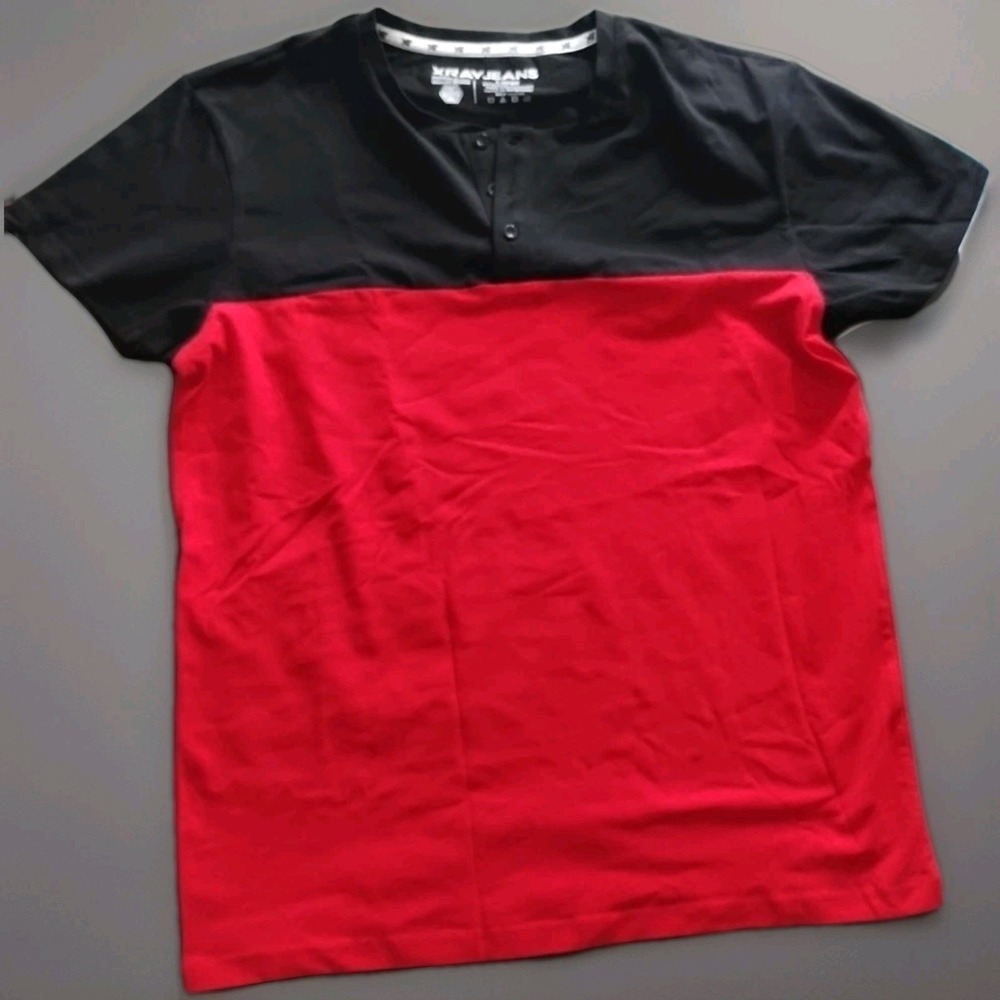 Men's Polo Henley Short Sleeve Shirt Stretch 95% Cotton Blend Xray Jeans Golf